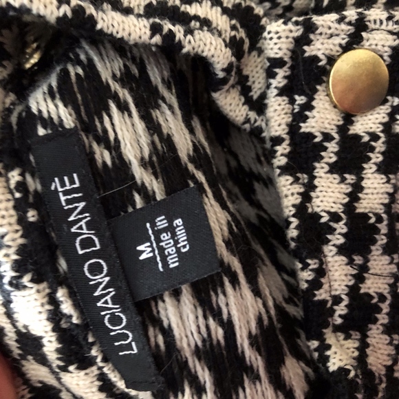 LUCIANO DANTE houndstooth double front zip knit - Picture 2 of 8